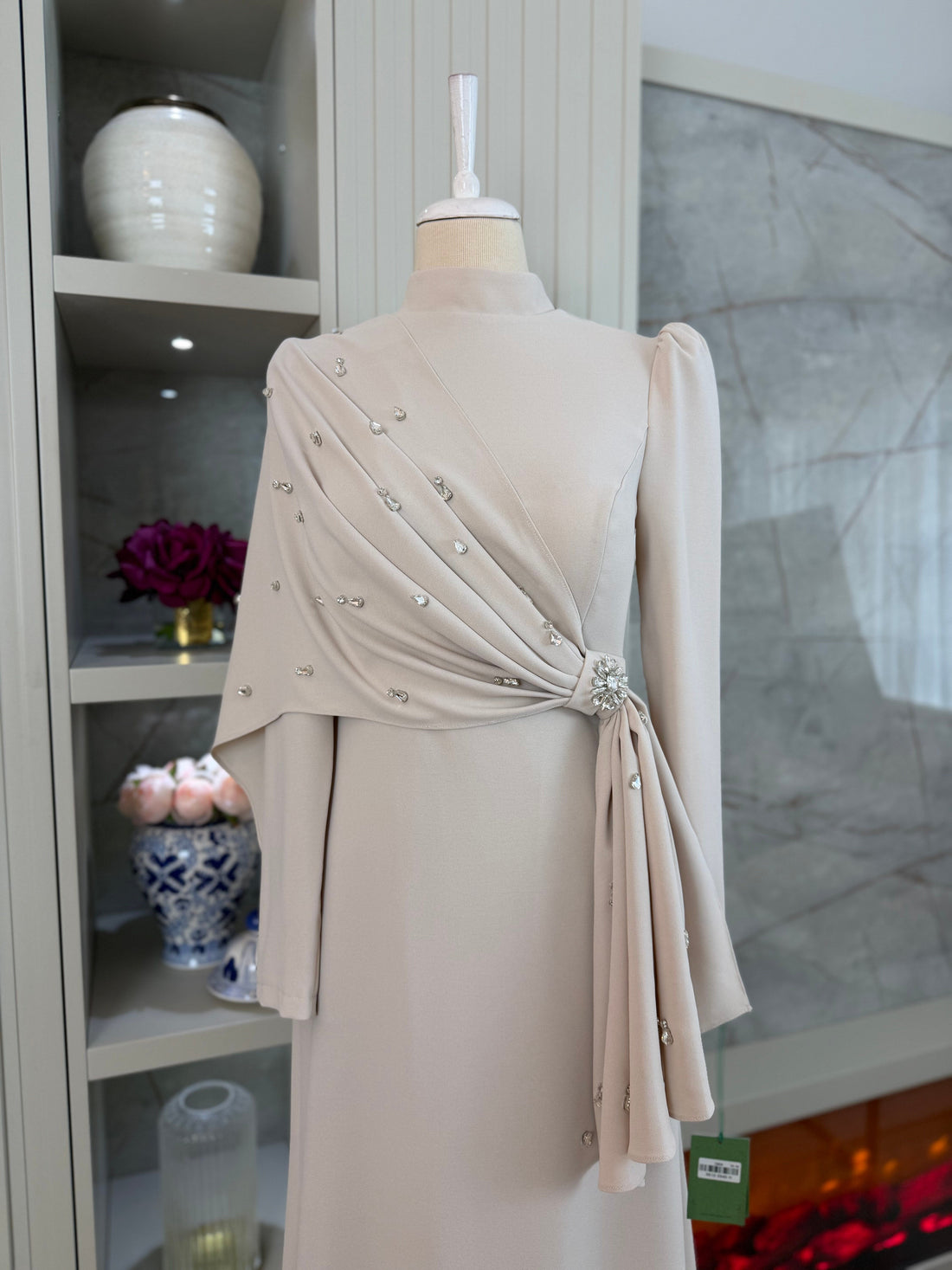 Noor Evening Dress - Beige - view 3