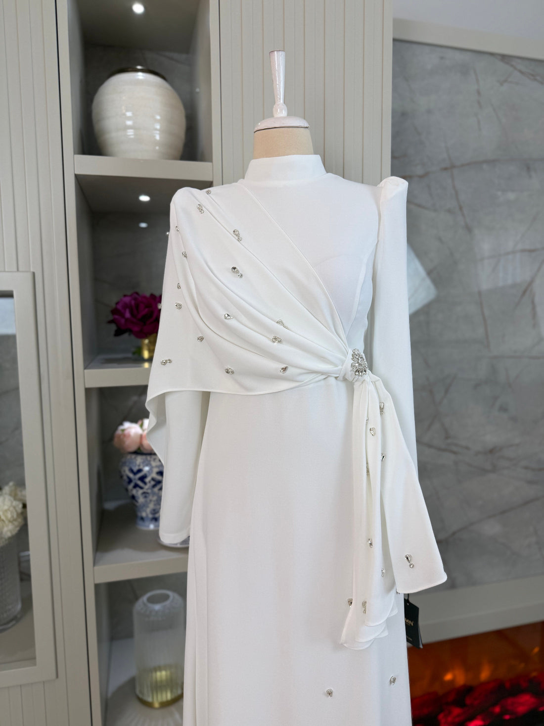 Noor Evening Dress - White - view 2