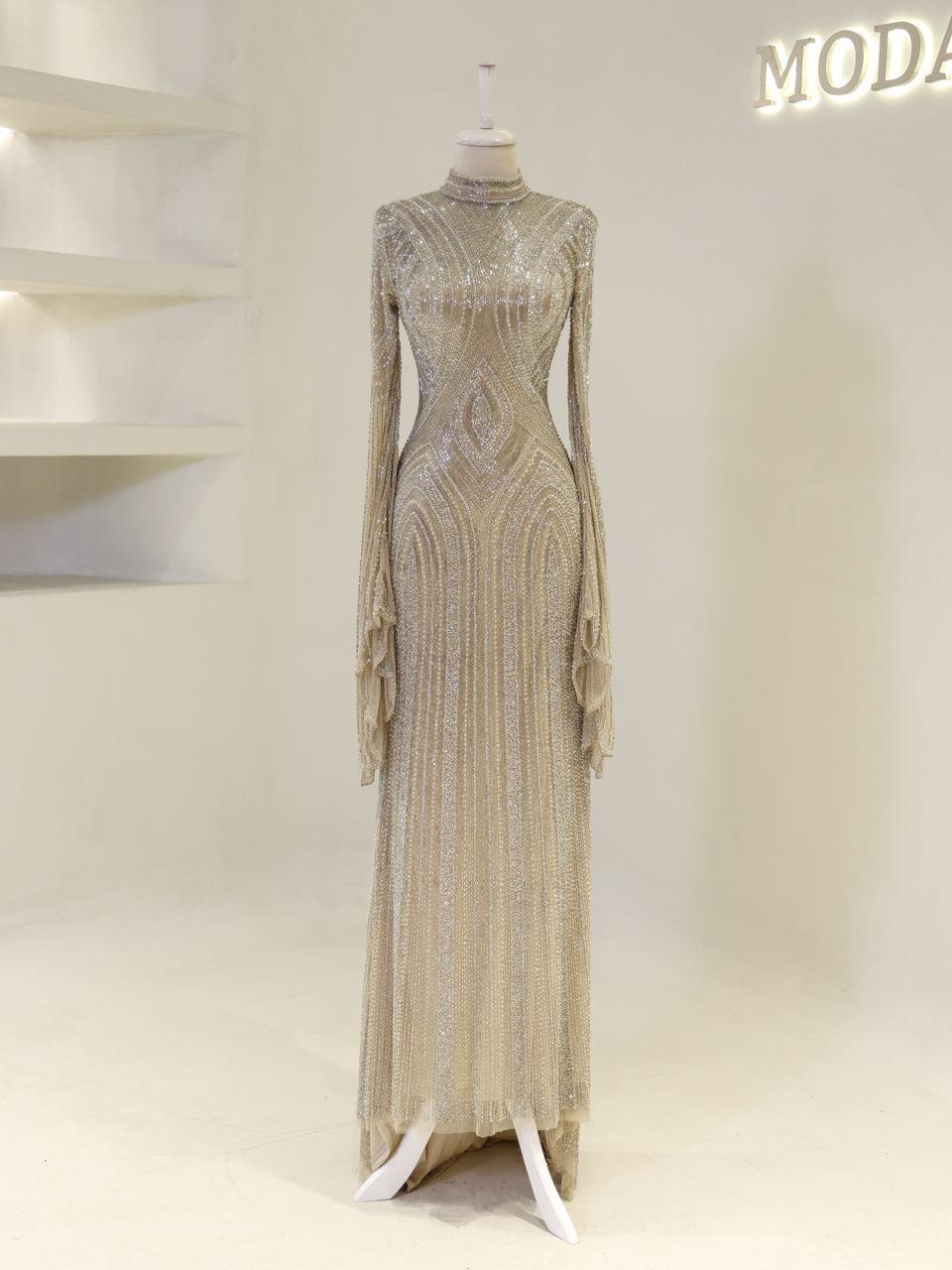 Berru Couture Evening Dress - Beige - view 2