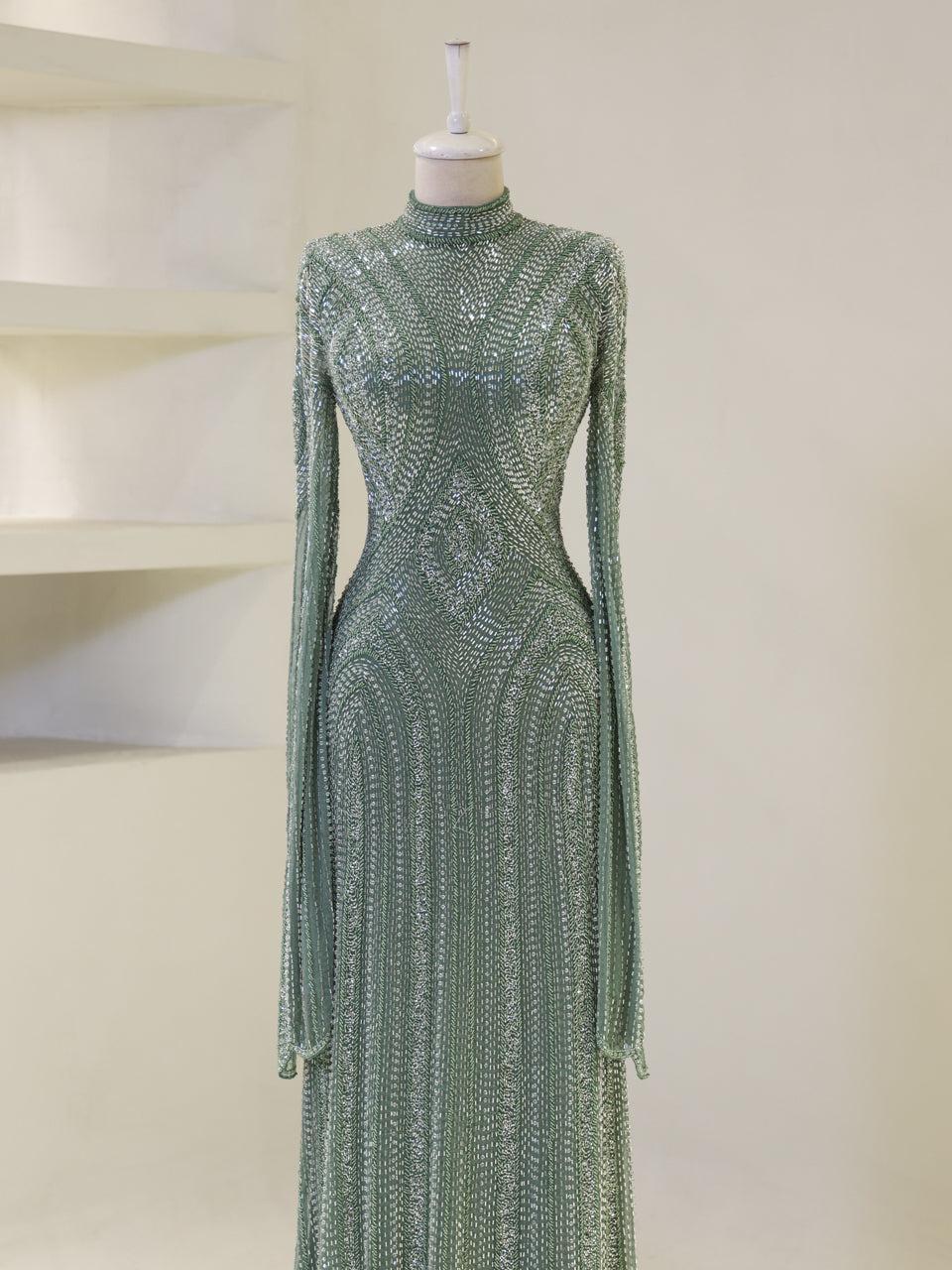 Berru Couture Evening Dress - Black Silver - view 4