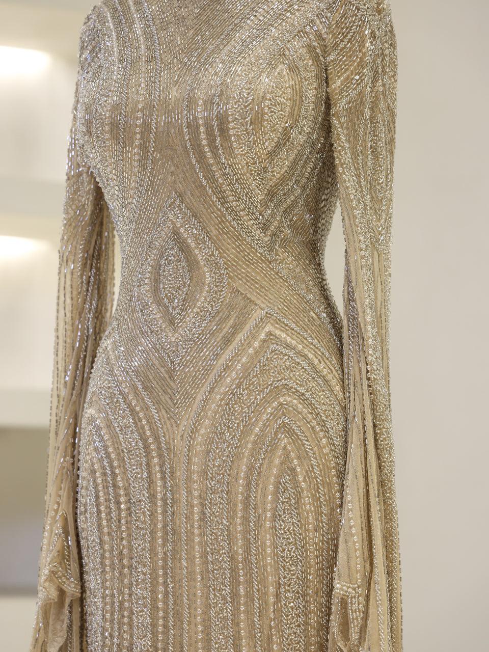 Berru Couture Evening Dress - Beige - view 4