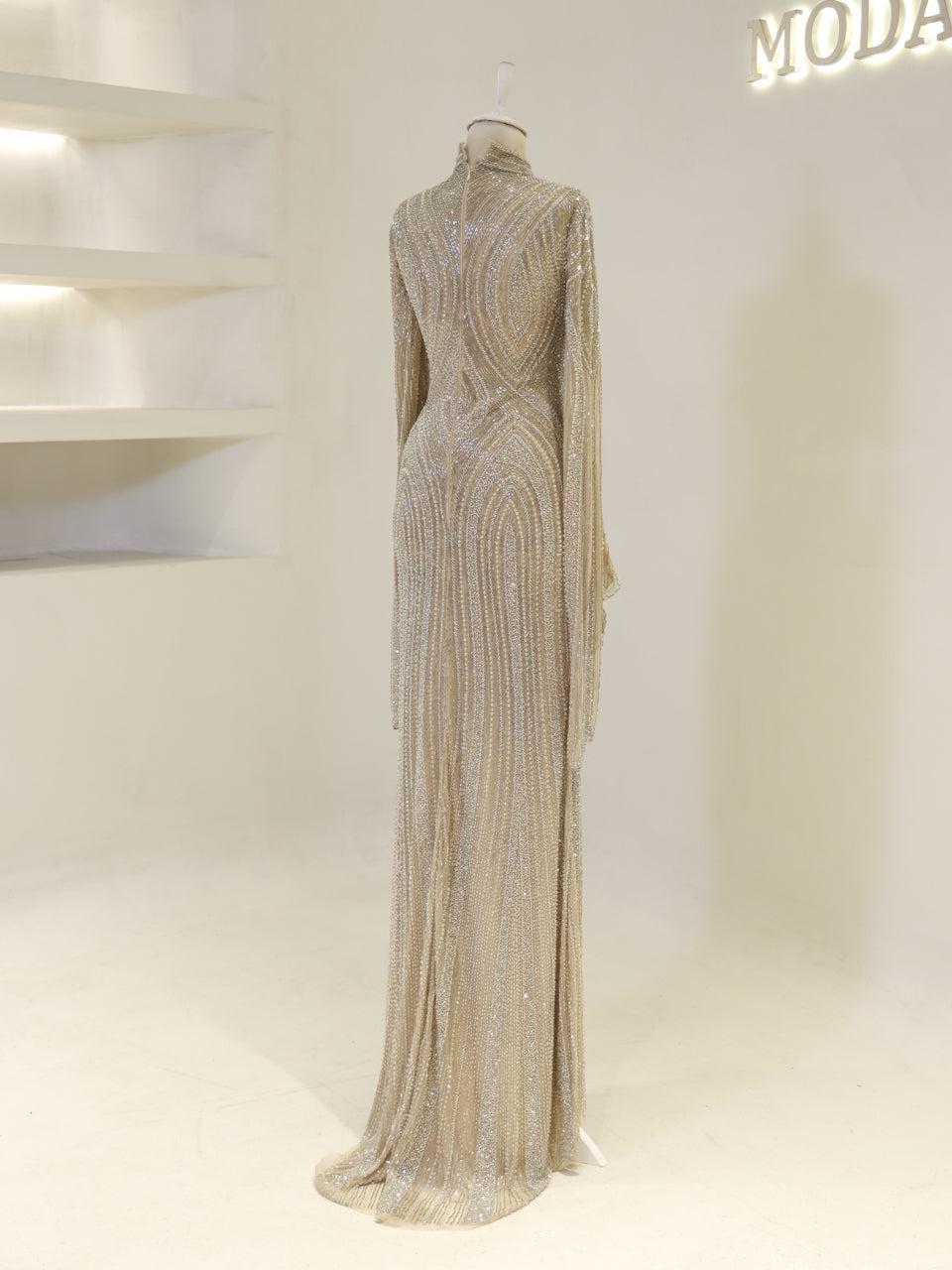 Berru Couture Evening Dress - Beige - view 5