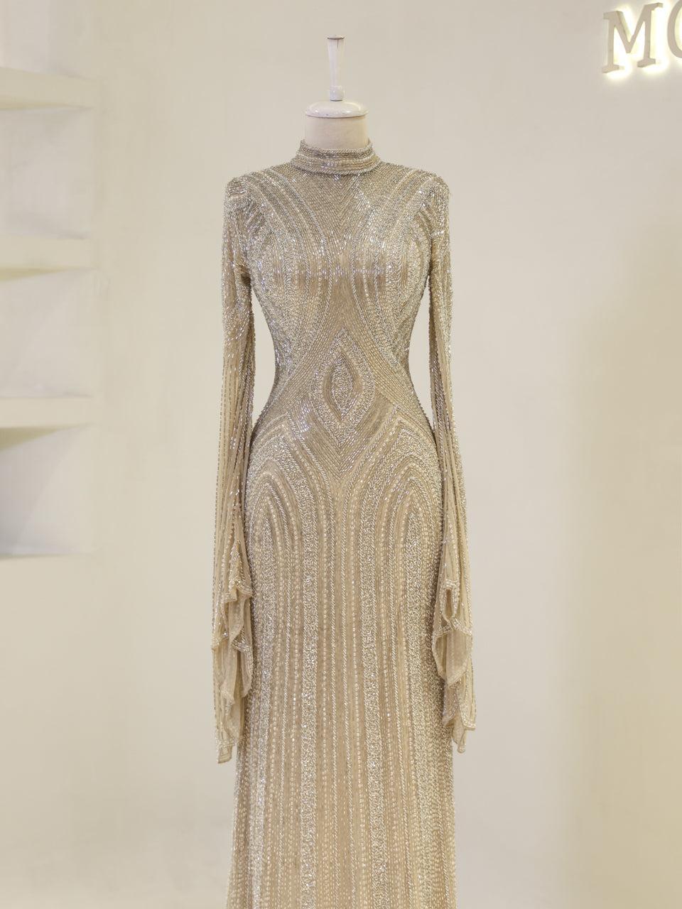 Berru Couture Evening Dress - Beige