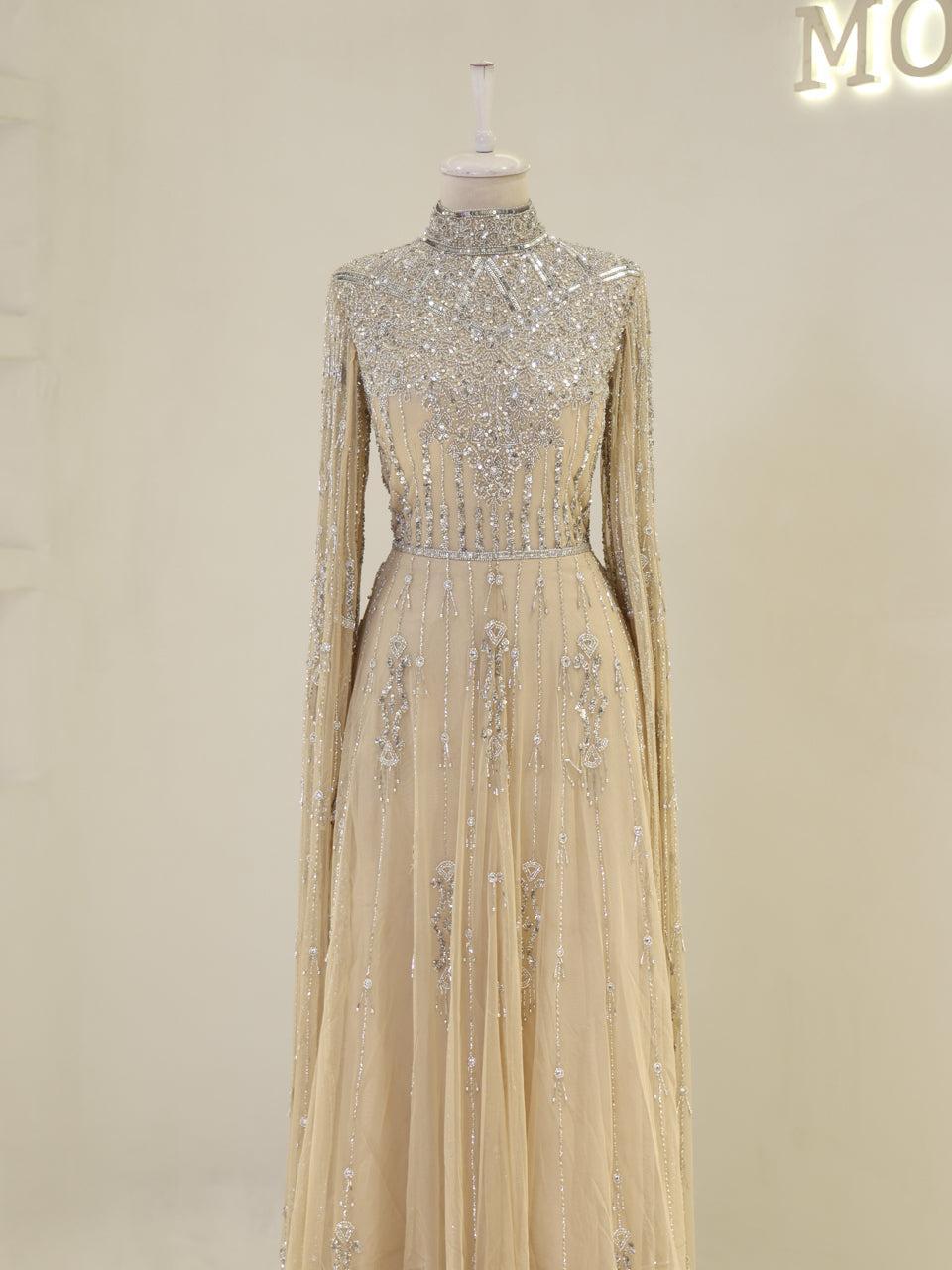 Couture Layal Evening Dress - Cream