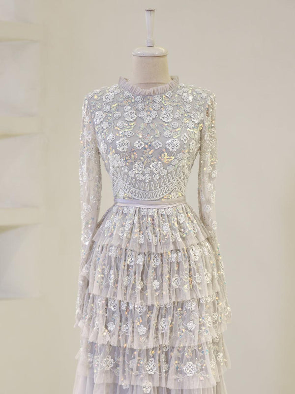 Lillibeth Couture Evening Dress - Grey