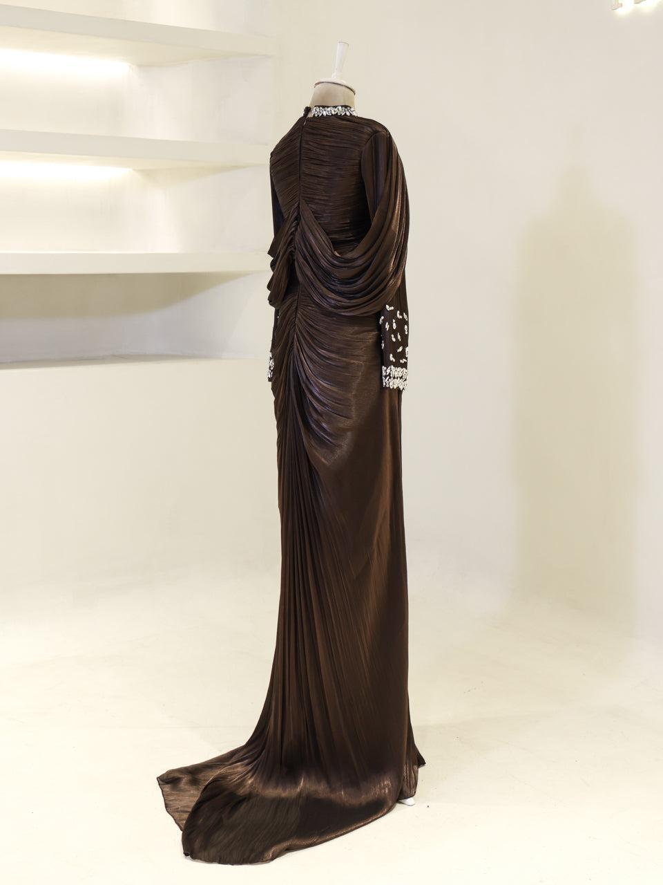 Dilvessa Evening Dress - Brown - view 5