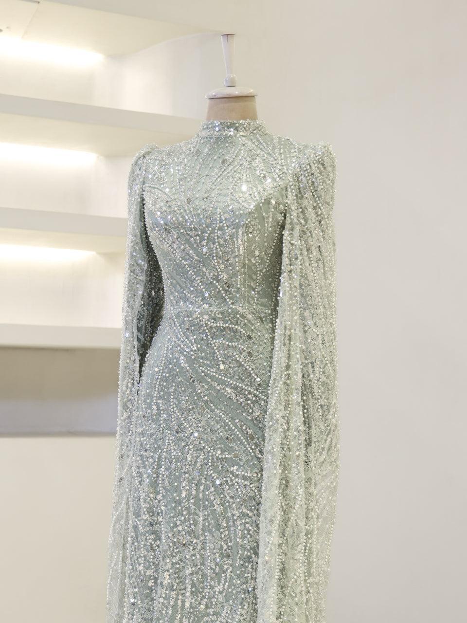 Everise Evening Dress - Mint - view 3