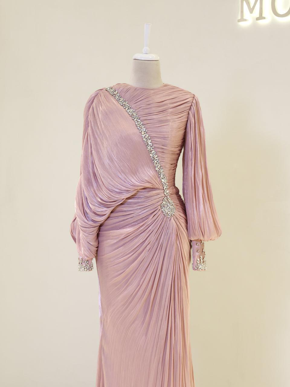 Malika Evening Dress - Burgundy - view 2