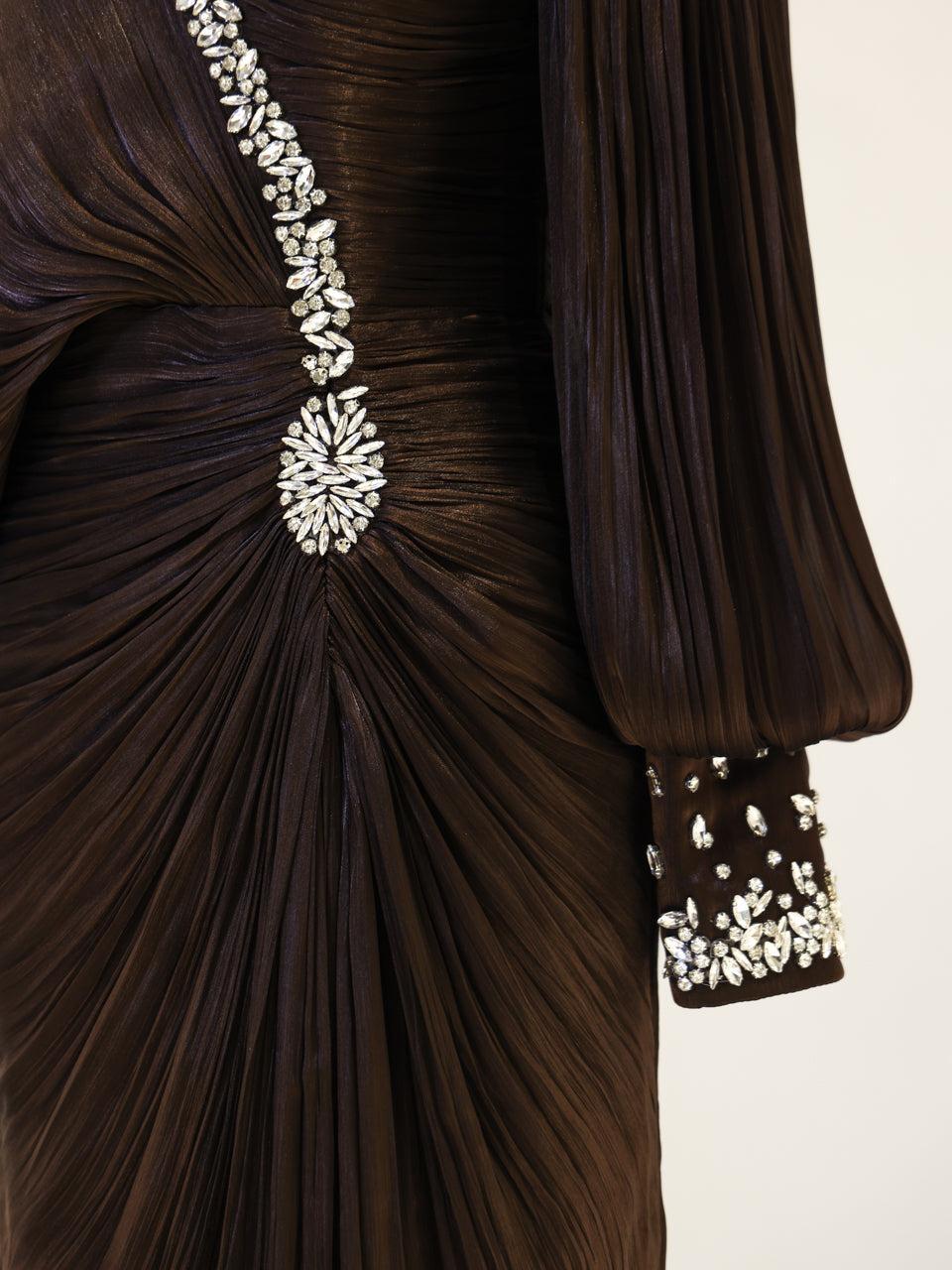 Malika Evening Dress - Mocha - view 4