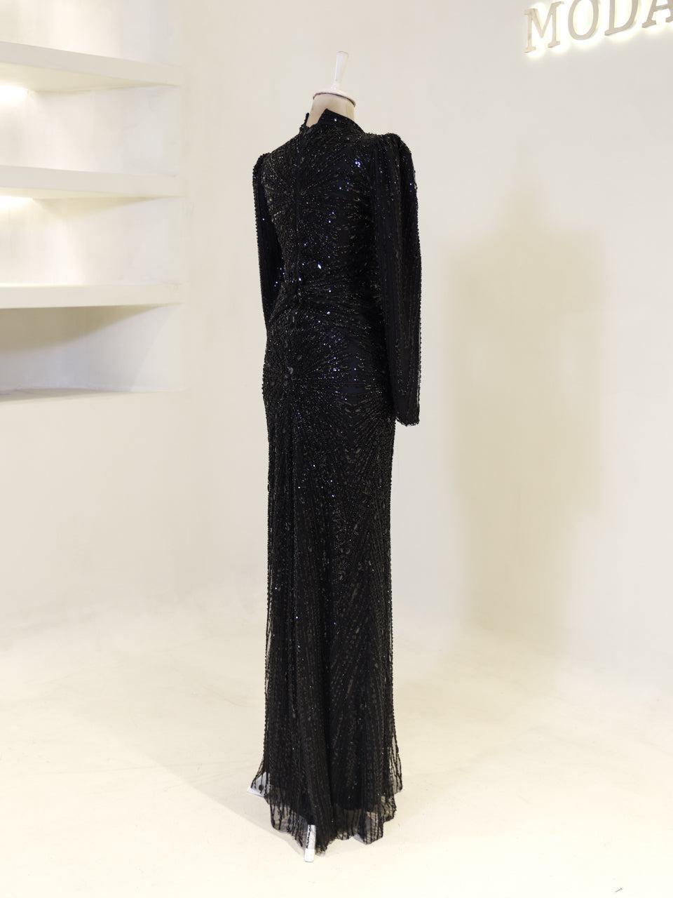 Marjan Evening Dress - Navy - view 4