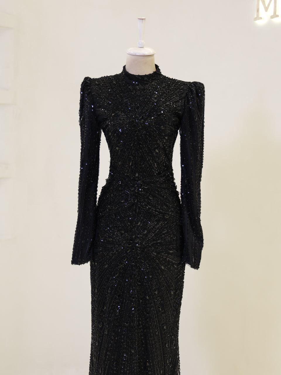 Marjan Evening Dress - Navy