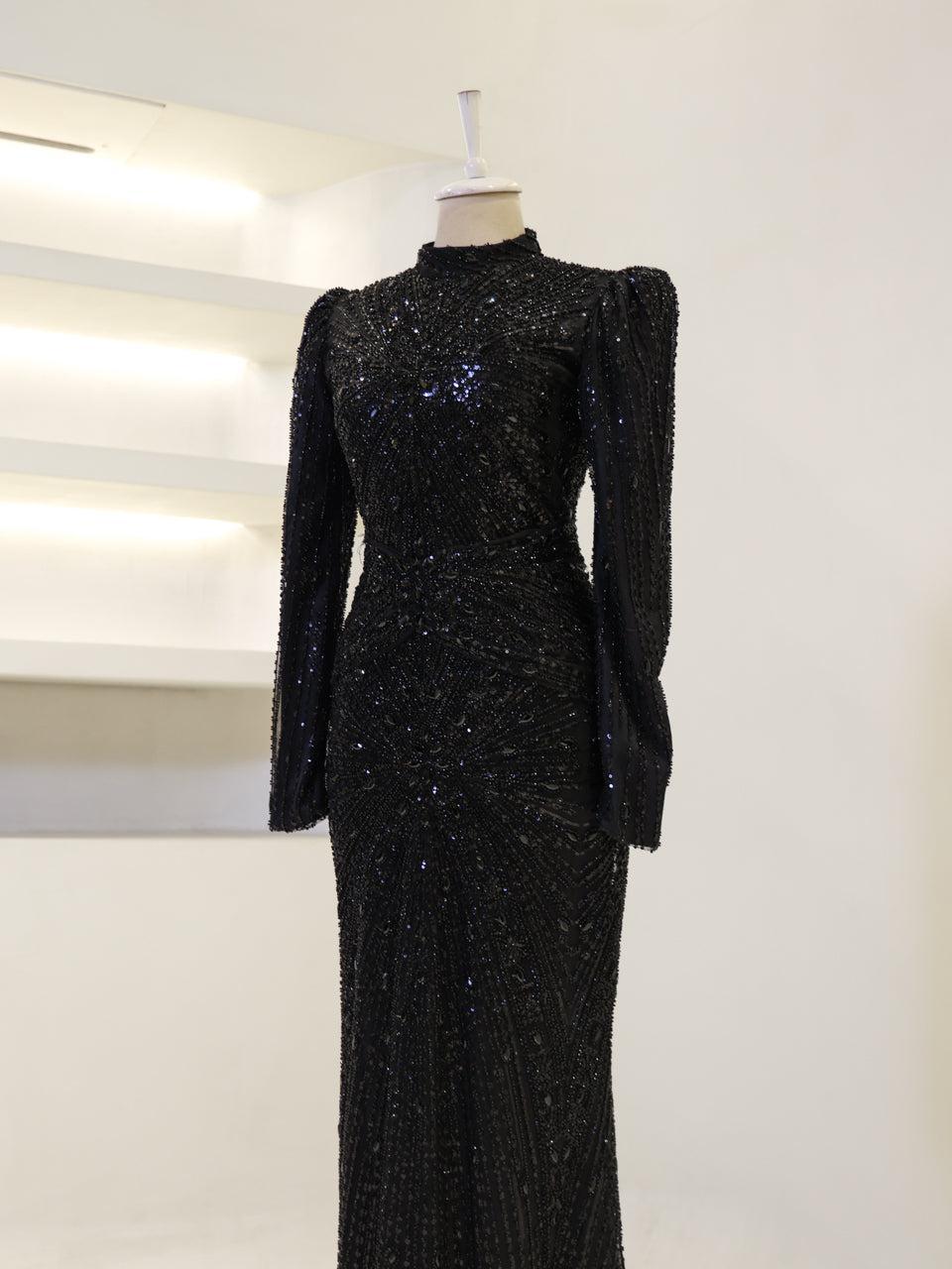 Marjan Evening Dress - Navy - view 2