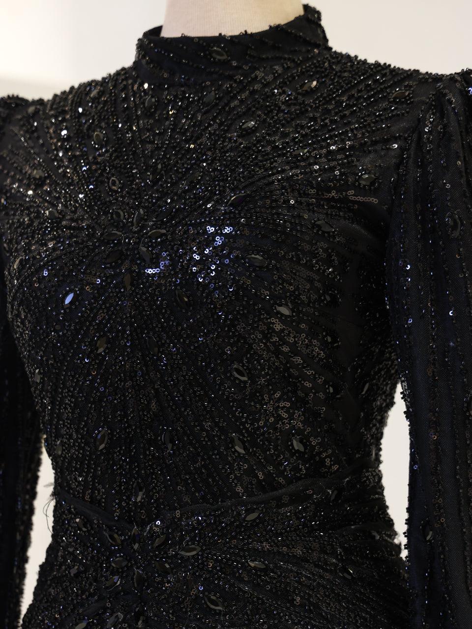 Marjan Evening Dress - Navy - view 3
